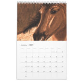 Mural Calendrier imprimé par coutume, LICORNES, ÉQUIDÉS, (Jan 2027)