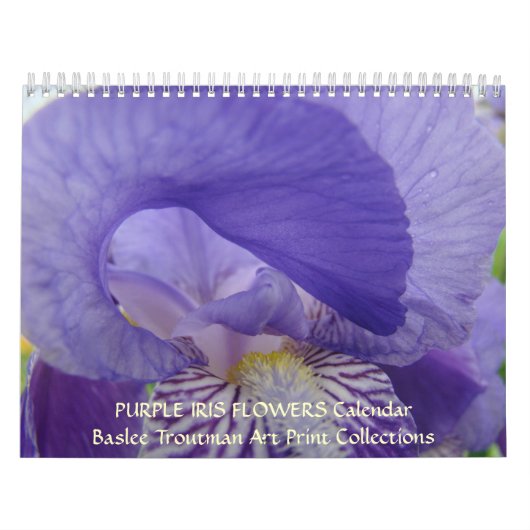 Mural CALENDRIER Iris Calendrier Fleurs d'Iris Violettes (Protection)