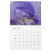 Mural CALENDRIER Iris Calendrier Fleurs d'Iris Violettes (Jan 2027)