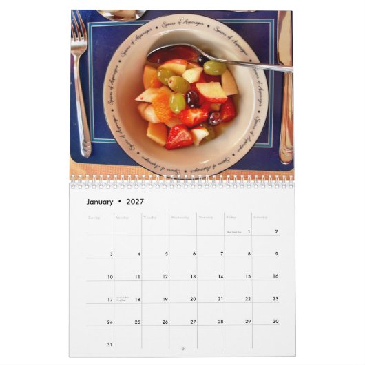 Mural Calendrier irlandais de petit déjeuner (Jan 2027)
