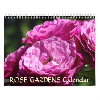 Mural Calendrier JARDIN DE ROSES Roses Fleurs Cadeaux