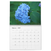Mural Calendrier Jardins Floraux Botaniques HYDRANGEAS (Feb 2027)