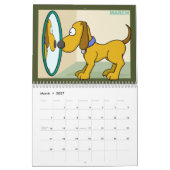 Mural Calendrier jaune 2012 de chiot (Mar 2027)
