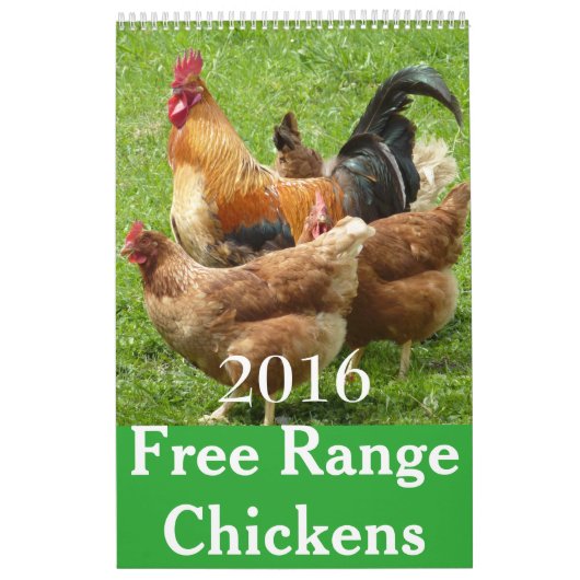 Mural Calendrier libre des poulets 2016 de gamme (Protection)