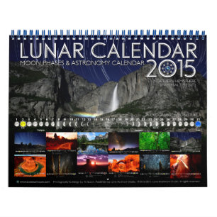 Mural Calendrier lunaire 2015 Astronomy Wall Calendrier 