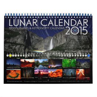 Mural Calendrier lunaire 2015 Astronomy Wall Calendrier 