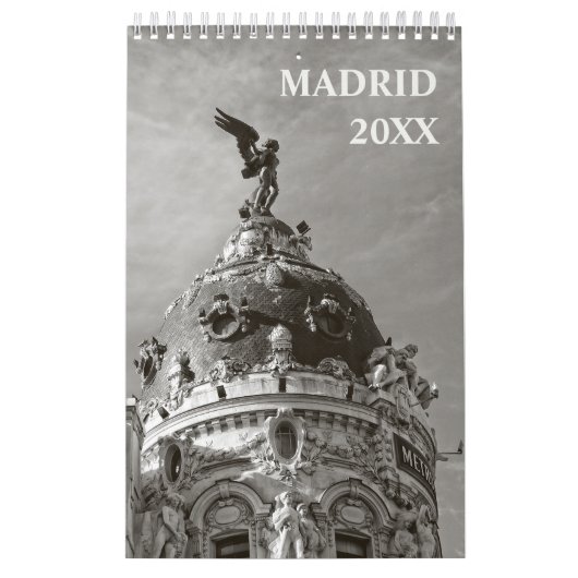 Mural Calendrier Madrid 12 mois (Protection)