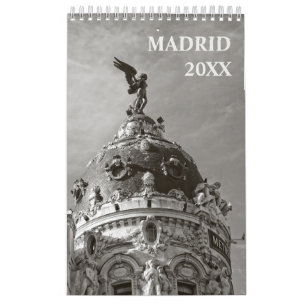 Mural Calendrier Madrid 12 mois