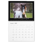 Mural Calendrier mensuel des chevaux 2017 par Thomas (Jan 2027)