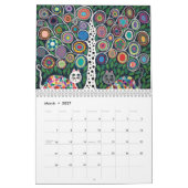 Mural Calendrier mexicain de chat d'art populaire (Mar 2027)