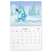 Mural calendrier mignon de bande dessinée (Feb 2027)