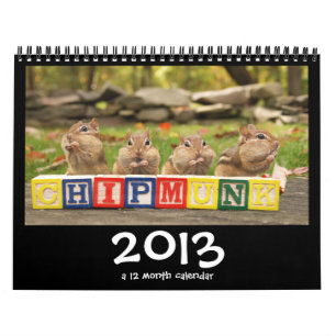 Mural Calendrier mignon fou des tamia 2013