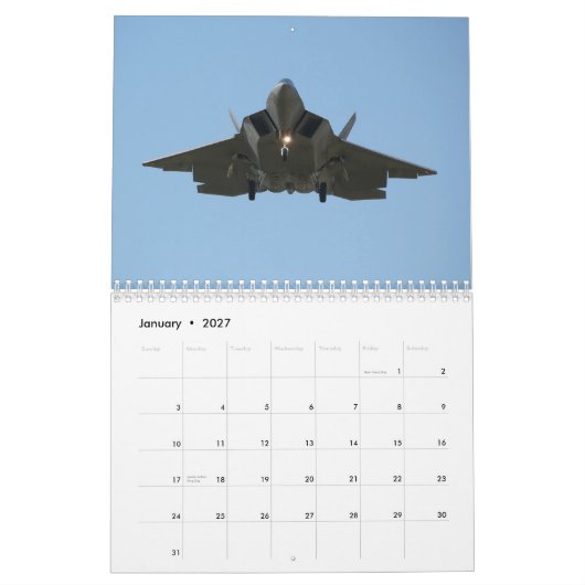 Mural Calendrier militaire d'aviation (Jan 2027)