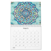 Mural Calendrier moderne de mandala (Mar 2026)