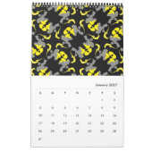 Mural Calendrier motif Caniche (Jan 2027)