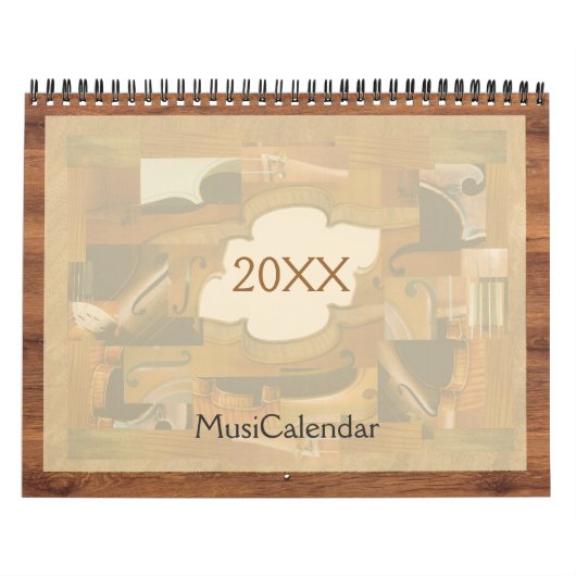 Mural Calendrier musical, Instruments de musique illustr (Protection)