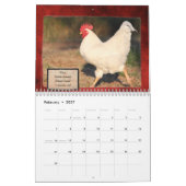 Mural Calendrier obsédant de désordre de poulet (Feb 2027)