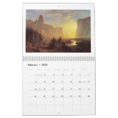 Mural Calendrier occidental américain de paysage (Feb 2026)