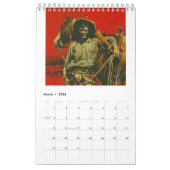 Mural Calendrier occidental sauvage d'art de couverture (Mar 2026)