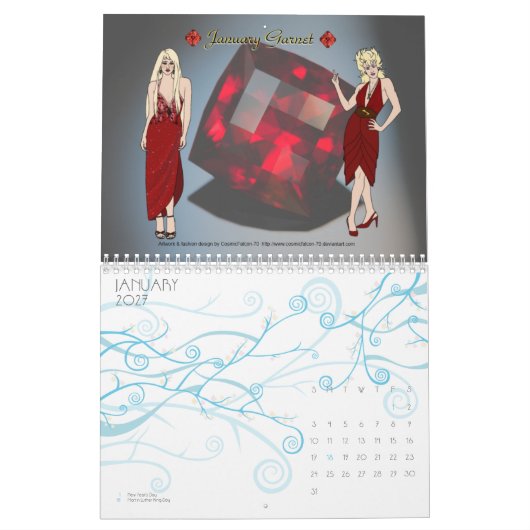Mural Calendrier officiel de JemCon 2013 (Jan 2027)