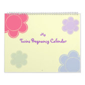 Mural Calendrier personnalisable de grossesse de jumeaux (Protection)