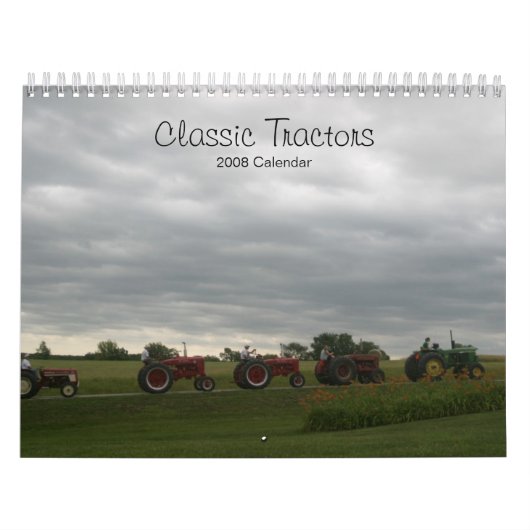 Mural Calendrier personnalisable de tracteurs classiques (Protection)