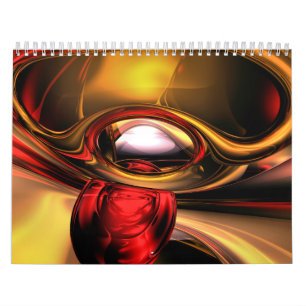 Mural Calendrier personnalisable V5 d'art abstrait