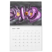 Mural Calendrier personnalisable V5 d'art abstrait (Mar 2027)