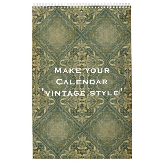 Mural Calendrier personnalisé "STYLE VINTAGE" + vos phot (Protection)