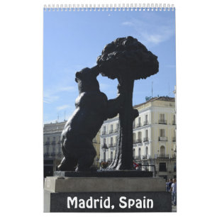Mural Calendrier photo 12 mois Madrid, Espagne