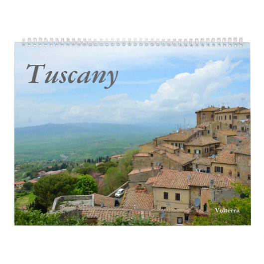 Mural Calendrier photo de 12 mois Toscane, Italie (Protection)