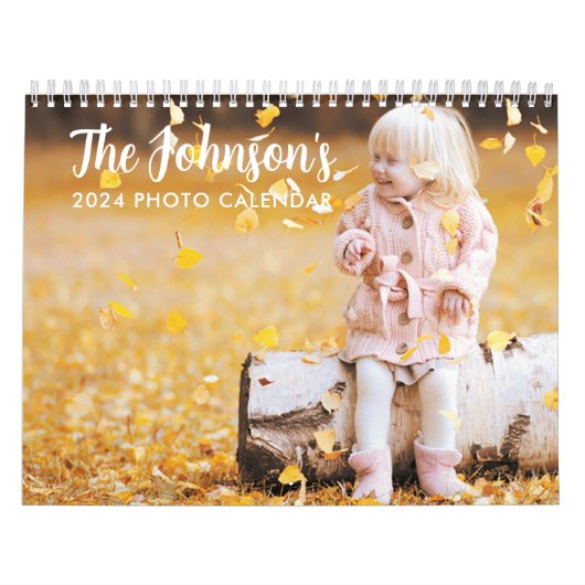 Mural Calendrier photo de famille 2027 | Texte annuel mo (Protection)