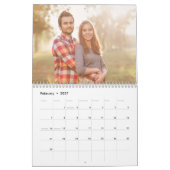 Mural Calendrier photo de famille 2027 | Texte annuel mo (Feb 2027)