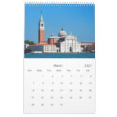 Mural Calendrier photo de Venise 12 mois (Mar 2027)