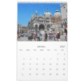 Mural Calendrier photo de Venise 12 mois (Jan 2027)