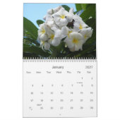 Mural Calendrier photo des fleurs d'Hawaii (Jan 2027)
