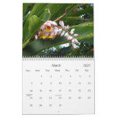 Mural Calendrier photo des fleurs d'Hawaii (Mar 2027)