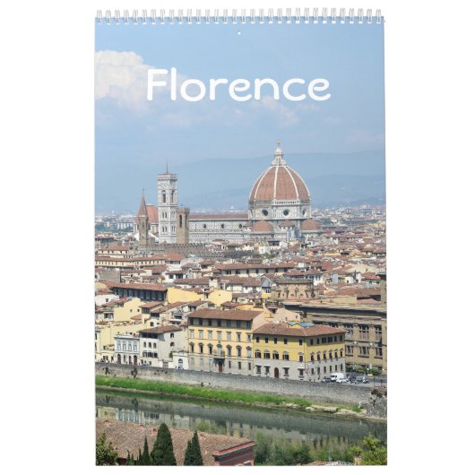 Mural Calendrier photo Florence, Italie 12 mois (Protection)