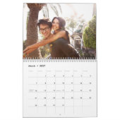 Mural Calendrier photo Mariage bleu clair (Mar 2027)