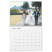 Mural Calendrier photo Mariage bleu clair (Jan 2027)