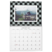 Mural Calendrier photo Plaid de Buffalo Rustique (Jan 2027)
