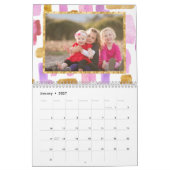 Mural Calendrier Photo Rose Et Or (Jan 2027)