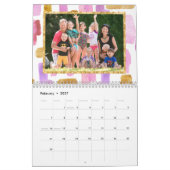 Mural Calendrier Photo Rose Et Or (Feb 2027)