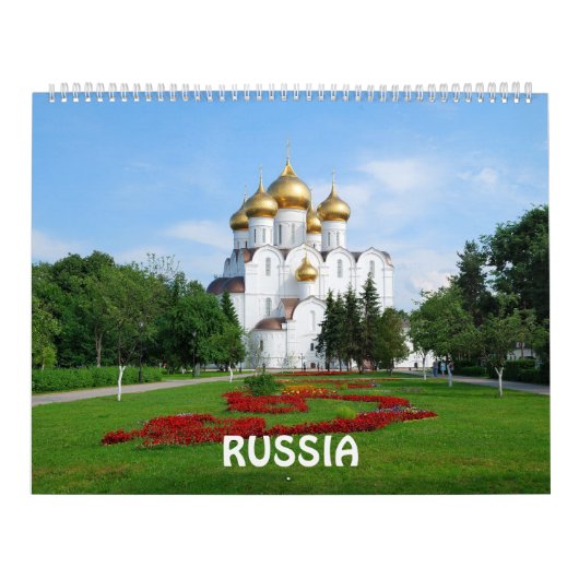 Mural Calendrier photo Russie 12 mois (Protection)