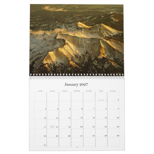 Mural Calendrier pittoresque de paysage (Jan 2027)
