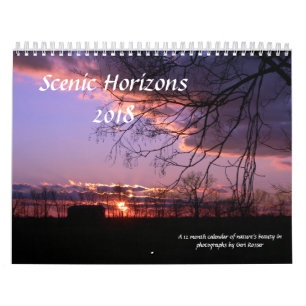 Mural Calendrier pittoresque des horizons 2018