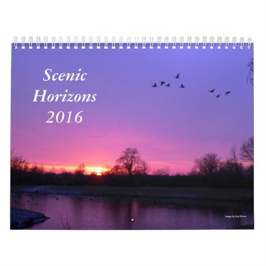 Mural Calendrier pittoresque d'horizons, 2016 (Protection)