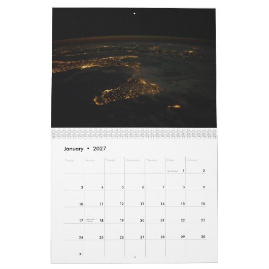 Mural Calendrier Planète électrique (Jan 2027)