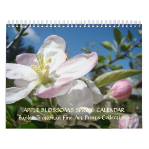 Mural CALENDRIER POMMIERS EN FLEURS Calendrier Art de Pr