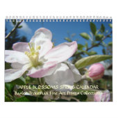 Mural CALENDRIER POMMIERS EN FLEURS Calendrier Art de Pr (Protection)
